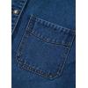 imageSidefeel Womens Jean Jacket Oversized Boyfriend Button Up Long Sleeve Split Zimbaplatinum Denim JacketsBlue