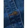 imageSidefeel Womens Jean Jacket Oversized Boyfriend Button Up Long Sleeve Split Zimbaplatinum Denim JacketsBlue