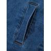 imageSidefeel Womens Jean Jacket Oversized Boyfriend Button Up Long Sleeve Split Zimbaplatinum Denim JacketsBlue