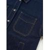 imageSidefeel Womens Jean Jacket Oversized Boyfriend Button Up Long Sleeve Split Zimbaplatinum Denim JacketsDark Blue