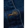 imageSidefeel Womens Jean Jacket Oversized Boyfriend Button Up Long Sleeve Split Zimbaplatinum Denim JacketsDeep Blue