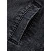 imageSidefeel Womens Jean Jacket Oversized Boyfriend Button Up Long Sleeve Split Zimbaplatinum Denim JacketsGray
