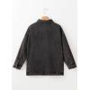 imageSidefeel Womens Jean Jacket Oversized Boyfriend Button Up Long Sleeve Split Zimbaplatinum Denim JacketsGray