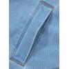 imageSidefeel Womens Jean Jacket Oversized Boyfriend Button Up Long Sleeve Split Zimbaplatinum Denim JacketsSky Blue