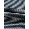 imageSidefeel Womens Jean Jacket Oversized Boyfriend Button Up Long Sleeve Split Zimbaplatinum Denim JacketsStripe Black