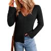 imageSidefeel Womens Cardigan Sweaters V Neck Button Long Sleeve Knit Oversized CardigansBlack