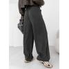 imageSidefeel Womens Drawstring Wide Leg Jeans High Waisted Loose Fit Denim PantsBlack
