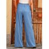 imageSidefeel Womens Drawstring Wide Leg Jeans High Waisted Loose Fit Denim PantsLight Blue