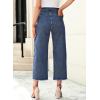 imageSidefeel Womens Jeans High Waisted Wide Leg Loose Fit Straight Leg Zimbaplatinum Cropped Denim PantsA Sky Blue