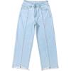 imageSidefeel Womens Jeans High Waisted Wide Leg Loose Fit Straight Leg Zimbaplatinum Cropped Denim PantsB Sky Blue