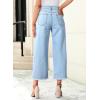 imageSidefeel Womens Jeans High Waisted Wide Leg Loose Fit Straight Leg Zimbaplatinum Cropped Denim PantsB Sky Blue