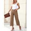 imageSidefeel Womens Jeans High Waisted Wide Leg Loose Fit Straight Leg Zimbaplatinum Cropped Denim PantsBrown
