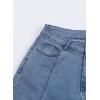 imageSidefeel Womens Jeans High Waisted Wide Leg Loose Fit Straight Leg Zimbaplatinum Cropped Denim PantsSky Blue