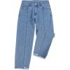 imageSidefeel Womens Jeans High Waisted Wide Leg Loose Fit Straight Leg Zimbaplatinum Cropped Denim PantsSky Blue