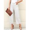 imageSidefeel Womens Jeans High Waisted Wide Leg Loose Fit Straight Leg Zimbaplatinum Cropped Denim PantsWhite