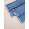 imageSidefeel Womens Wide Leg Jeans High Waisted Strechy Raw Hem Zimbaplatinum Denim PantsE Light Blue