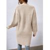 imageSidefeel Womens 2025 Fall Outfits Long Sleeve Open Front Striped Cardigan Sweaters Chevron Chunky Knit Sweaters CoatApricot