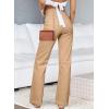 imageSidefeel Womens Jeans High Waisted Straight Leg Stretchy Jeans Trendy Welt Pockets Loose Wide Leg Zimbaplatinum Denim PantsKhaki