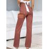 imageSidefeel Womens Jeans High Waisted Straight Leg Stretchy Jeans Trendy Welt Pockets Loose Wide Leg Zimbaplatinum Denim PantsMineral Red