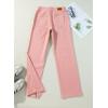 imageSidefeel Womens Jeans High Waisted Straight Leg Stretchy Jeans Trendy Welt Pockets Loose Wide Leg Zimbaplatinum Denim PantsPink