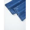 imageSidefeel Womens Jeans High Waisted Straight Leg Stretchy Jeans Trendy Welt Pockets Loose Wide Leg Zimbaplatinum Denim PantsU Blue