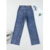 imageSidefeel Womens Jeans High Waisted Straight Leg Stretchy Jeans Trendy Welt Pockets Loose Wide Leg Zimbaplatinum Denim PantsWashed Blue