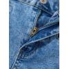 imageSidefeel Womens Jeans High Waisted Straight Leg Stretchy Jeans Trendy Welt Pockets Loose Wide Leg Zimbaplatinum Denim PantsWashed Light Blue
