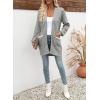 imageSidefeel Womens 2025 Fall Outfits Long Sleeve Open Front Striped Cardigan Sweaters Chevron Chunky Knit Sweaters CoatGray