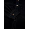 imageSidefeel Women Denim Shirts Oversized Long Sleeve Button Down Blouse V Neck Casual Top ShacketsBlack