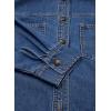 imageSidefeel Women Denim Shirts Oversized Long Sleeve Button Down Blouse V Neck Casual Top ShacketsBlue