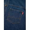 imageSidefeel Women Denim Shirts Oversized Long Sleeve Button Down Blouse V Neck Casual Top ShacketsDark Blue