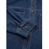 imageSidefeel Women Denim Shirts Oversized Long Sleeve Button Down Blouse V Neck Casual Top ShacketsDark Blue