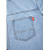 imageSidefeel Women Denim Shirts Oversized Long Sleeve Button Down Blouse V Neck Casual Top ShacketsSky Blue