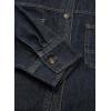 imageSidefeel Women Denim Shirts Oversized Long Sleeve Button Down Blouse V Neck Casual Top ShacketsVintage Blue