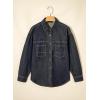 imageSidefeel Women Denim Shirts Oversized Long Sleeve Button Down Blouse V Neck Casual Top ShacketsVintage Blue