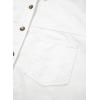 imageSidefeel Women Denim Shirts Oversized Long Sleeve Button Down Blouse V Neck Casual Top ShacketsWhite