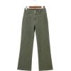 imageSidefeel Womens Wide Leg Jeans High Waisted Tummy Control Stretchy Pockets Front Straight Leg JeansGreen