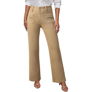 imageSidefeel Womens Wide Leg Jeans High Waisted Tummy Control Stretchy Pockets Front Straight Leg JeansKhaki