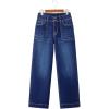 imageSidefeel Womens Straight Leg Jeans High Waisted Stretchy Tummy Control Wide Leg Denim Pants Fall OutfitsBluing