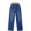 imageSidefeel Womens Straight Leg Jeans High Waisted Stretchy Tummy Control Wide Leg Denim Pants Fall OutfitsDark Blue