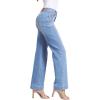 imageSidefeel Womens Straight Leg Jeans High Waisted Stretchy Tummy Control Wide Leg Denim Pants Fall OutfitsIceland Blue