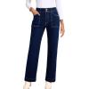 imageSidefeel Womens Straight Leg Jeans High Waisted Stretchy Tummy Control Wide Leg Denim Pants Fall OutfitsNavy Blue
