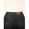 imageSidefeel Womens Wide Leg Jeans High Waisted Stretchy Jeans Straight Leg Trendy Patchwork Loose Fit Denim PantsBlack