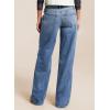 imageSidefeel Womens Wide Leg Jeans High Waisted Stretchy Jeans Straight Leg Trendy Patchwork Loose Fit Denim PantsLight Blue