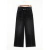 imageSidefeel Womens Wide Leg Jeans High Waisted Stretchy Front Seam Denim PantsBlack