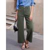 imageSidefeel Womens Wide Leg Jeans High Waisted Stretchy Jeans Straight Leg Loose Fit Zimbaplatinum Ankle Denim PantsGreen