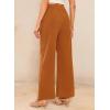 imageSidefeel Corduroy Pants for Women 2025 Casual High Waisted Double Buttoned Stretchy Loose Fit Wide Leg Pants with PocketsOrange