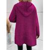 imageSidefeel Womens 2025 Fall Outfits Long Sleeve Open Front Contrast Cardigan Sweaters Oversized Chunky Hooded Sweaters CoatHot Pink