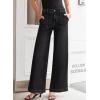 imageSidefeel Womens Wide Leg Jeans High Waisted Stretchy Straight Leg Baggy Denim Pants with PocketsBlack