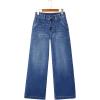 imageSidefeel Womens Wide Leg Jeans High Waisted Stretchy Straight Leg Baggy Denim Pants with PocketsDark Blue